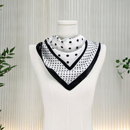 Scarf - White With Black Dots