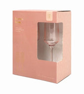 The Luna Set Of 2 Champagne Flutes - Blush