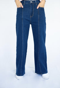 Wide Flared Stretch Denim