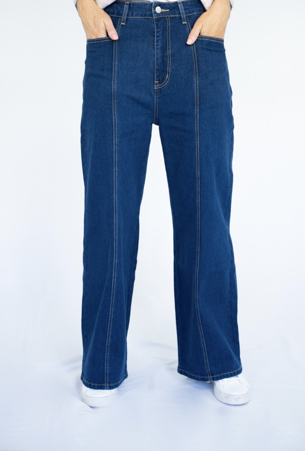 Wide Flared Stretch Denim