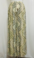 Olive Print Wide Leg Pants
