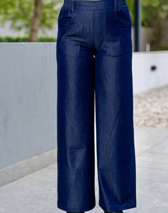 Lyocell Wide Leg Pant - Indigo