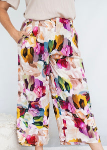 Floral Abstract Print Loose Pant