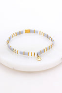 Tile Bracelet - Mist/ Gold