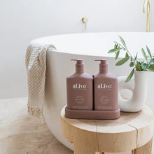 Load image into Gallery viewer, Wash &amp; Lotion Duo + Tray - Raspberry Blossom &amp; Juniper
