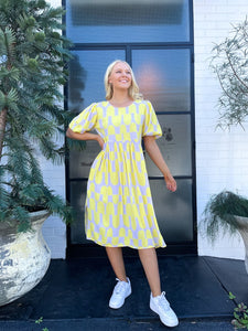 Lemon Geo Dress