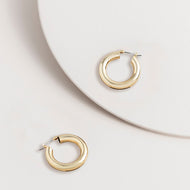 Gold Rounded Hoop Earrings - Super Amazing