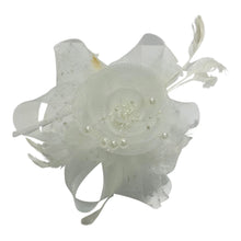 Load image into Gallery viewer, Floral Veil Fascinator White
