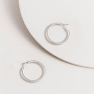 Silver Hoop Earrings