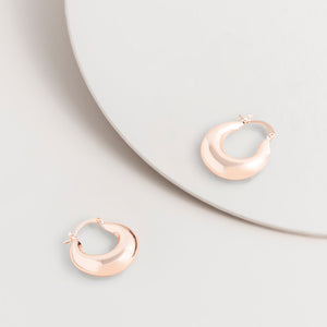 Puffy Hoops in Rose