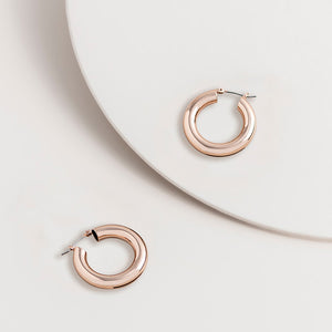 Rose Rounded Hoop Earrings - Super Amazing