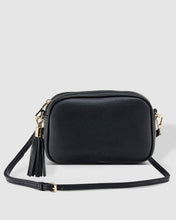 Load image into Gallery viewer, Jacinta Metallic Black Crossbody Bag
