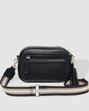 Load image into Gallery viewer, Jacinta Metallic Black Crossbody Bag
